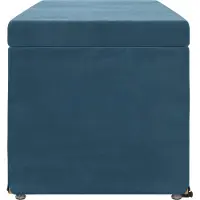 vidaXL Tabouret bleu 101 x 41 x 40 cm Velours et bois d'ingénierie