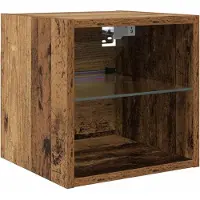 vidaXL Appareils TV muraux 8 pcs Vieux bois Matériaux dérivés du bois