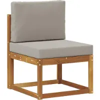vidaXL Ensemble de salon de jardin , 9 pièces, en polyester naturel et gris clair