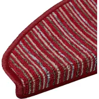 vidaXL Tapis d'escalier auto-adhésifs 15 pcs Rouge 65 x 21 x 4 cm