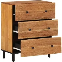 vidaXL Armoire d'appoint 60x33x75 cm bois massif mangue