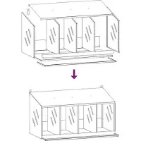 vidaXL Nichoir pour poules avec 4 compartiments Vert olive Métal
