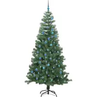 vidaXL Sapin de Noël avec 300 LED avec support Vert 240 cm PVC