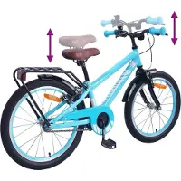 vidaXL Vélo enfant 18 pouces pour enfants de 5 à 7 ans Bleu ciel