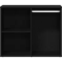 vidaXL Armoire cosmétique avec étagère noir aspect chêne 80 x 40 x 65 cm