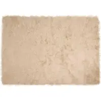 vidaXL Tapis en Peau de Mouton Synthétique Beige 140 x 200 cm