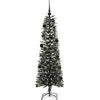 vidaXL Sapin de Noël artificiel avec 150 LEDs avec support Vert 150 cm