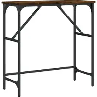 vidaXL Table console chêne fumé 100x32x75 cm bois d'ingénierie
