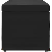 vidaXL Tabouret Noir 81 x 41 x 40 cm Velours et bois d'ingénierie