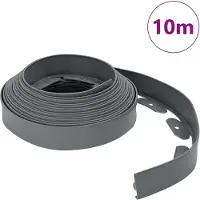vidaXL Bordures de pelouse grises 1000 x 4 x 5 cm en plastique