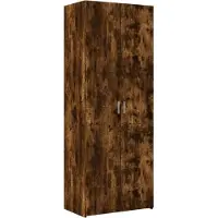 vidaXL Armoire haute chêne fumé 70x42,5x225 cm Bois composite