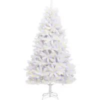 vidaXL Sapin de Noël artificiel avec 300 LED Blanc 240 cm PVC et métal