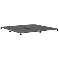 vidaXL Support de parasol , 52 kg, gris foncé, acier, forme carrée