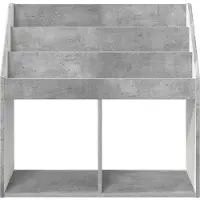vidaXL Étagère pour enfants en béton gris 72,5 x 29,5 x 69 cm Matériau dérivé du bois