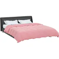 vidaXL Couverture d'été rembourrée rose 200 x 240 cm microfibre