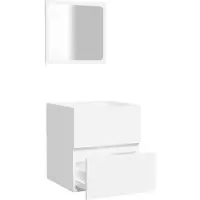 vidaXL Armoire de salle de bain avec miroir Blanc Bois composite