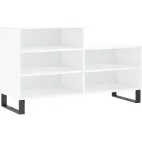 vidaXL Armoire à chaussure Blanc brillant 102x36x60 cm Bois ingénierie