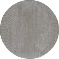 vidaXL Tapis ronds GALATI Gris Ø 200 cm Polyester