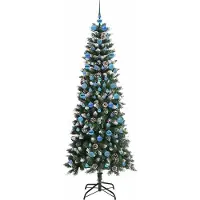 vidaXL Arbre de Noël artificiel vert 210 cm PVC, plastique et acier