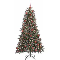 vidaXL Sapin de Noël artificiel Vert 180 cm PVC, plastique et acier