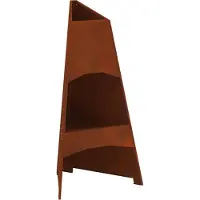 vidaXL Foyer extérieur marron 50 x 50 x 95 cm Acier résistant aux intempéries