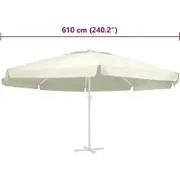 vidaXL -Ersatztuch für Parasol 600 cm sandgeläutet