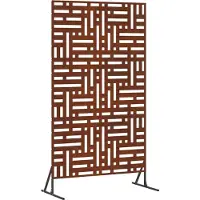 vidaXL : écran de protection, 100 x 50 x 180 cm, acier résistant aux intempéries, aspect rouille