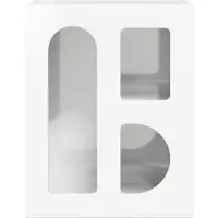 vidaXL Table de chevet Blanc brillant 40 x 35 x 50 cm