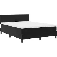 vidaXL Lit boxspring LED avec tête de lit, noir, 140 x 190 cm, velours