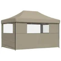 vidaXL Tente de réception Taupe 279 x 410 x 315 cm Tissu Oxford
