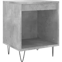 vidaXL Tables de chevet 2 pcs gris béton 40x35x50 cm bois d’ingénierie