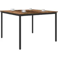 vidaXL Table de salle à manger, 110 x 110 x 75 cm, bois composite, imitation chêne, rectangulaire