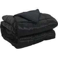vidaXL Couverture de lit toute saison, 135 x 200 cm, 300 g/m², noire