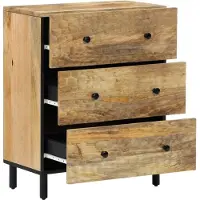 vidaXL Armoire d'appoint 60x33x75 cm bois massif mangue