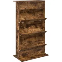 vidaXL Étagère à magazines Chêne fumé 70 x 41 x 126 cm Bois composite