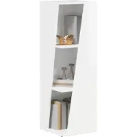 vidaXL Étagère latérale Blanc brillant 33 x 32 x 100,5 cm