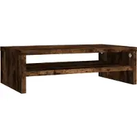 vidaXL Support d'écran chêne fumé 42x24x13 cm bois composite