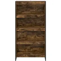vidaXL Bibliothèque 2 Pcs Chêne Fumé 80 X 30 X 155 Cm