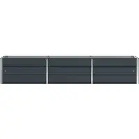 vidaXL Jardinière Anthracite 240 X 80 X 45 Cm Acier