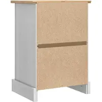 vidaXL Table de chevet avec tiroir Blanc 45 x 35 x 64 cm Pin massif