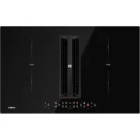CIARRA CBBEH594BBFF One Plaque de cuissonà induction avec hotte intégrée et purification d'air Plasma⁺, 4 feux dont 2 zones flex et commandes tactiles - 83 cm