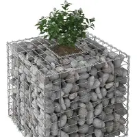 vidaXL Jardinière surélevée en gabions , couleur argent