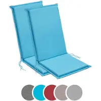 Sleepling Coussin pour fauteuil de jardin, 120 x 50 cm, modèle haut, épaisseur 6 cm, bleu,