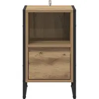 vidaXL Table de chevet avec tiroir Chêne artisan 39,5 x 30 x 50 cm
