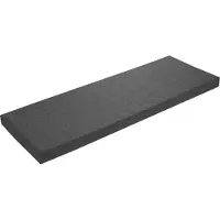 Sleepling Coussin de banc 200 x 40 cm, gris foncé, dessous antidérapant, coussin de banc, coussin d'assise pour rebord de fenêtre, housse lavable,