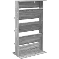 vidaXL Étagère à magazines gris Sonoma 70 x 41 x 126 cm Bois composite