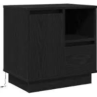vidaXL Cabinet de chevet avec tiroir 2 pcs Noir 50 x 34.5 x 50 cm.