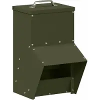 vidaXL Nourrisseur pour poules Olive Vert 20 x 25 x 35 cm Acier laminé à froid