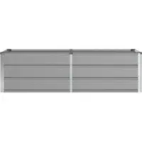 vidaXL Jardinière Gris Clair 160 X 80 X 45 Cm Acier