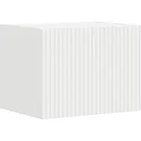 vidaXL Ensemble d'étagères murales pour téléviseur, à fixation murale, 4 pièces, blanc, bois composite
